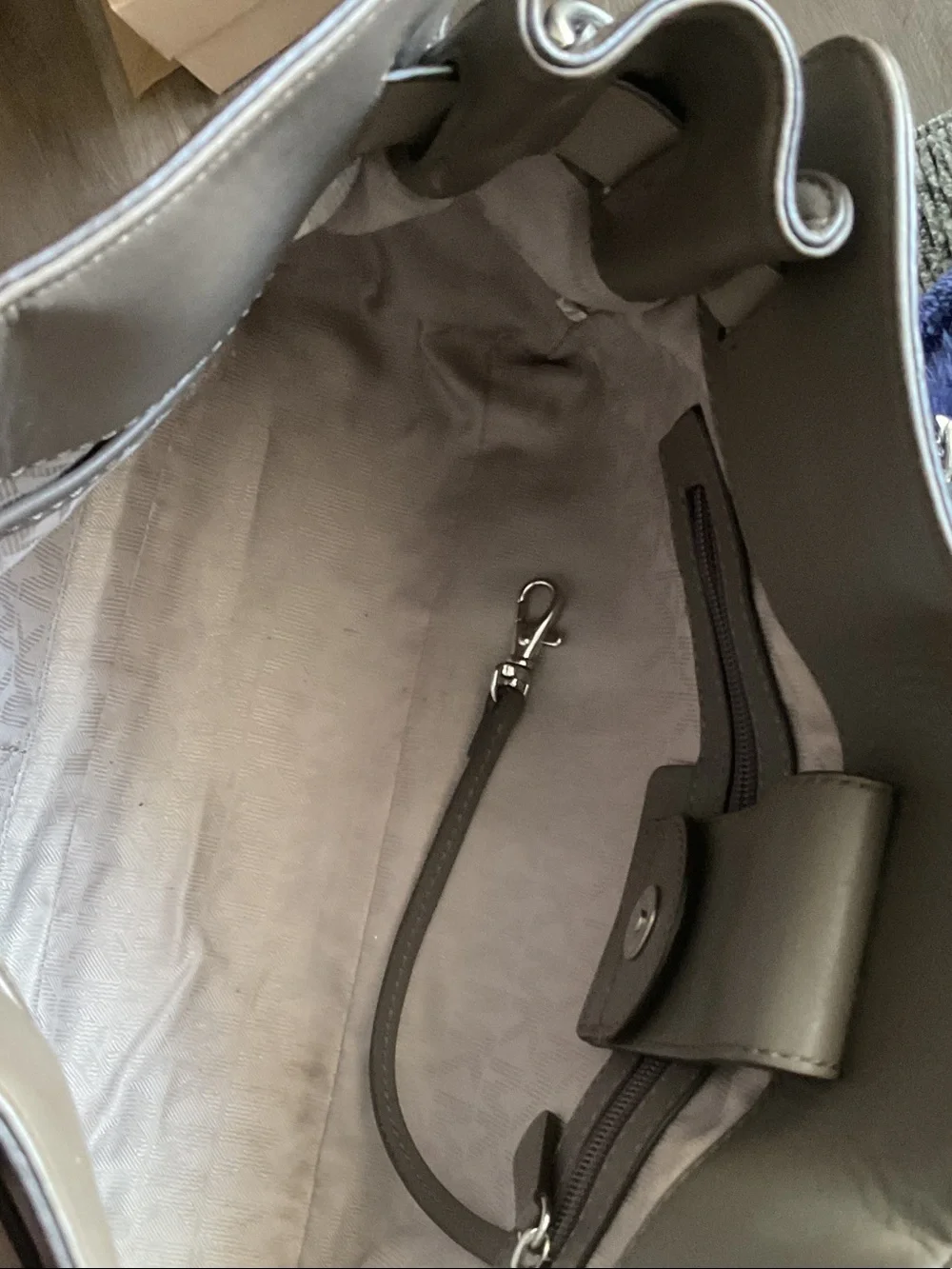 Michael Kors Gray All Leather Satchel Purse
